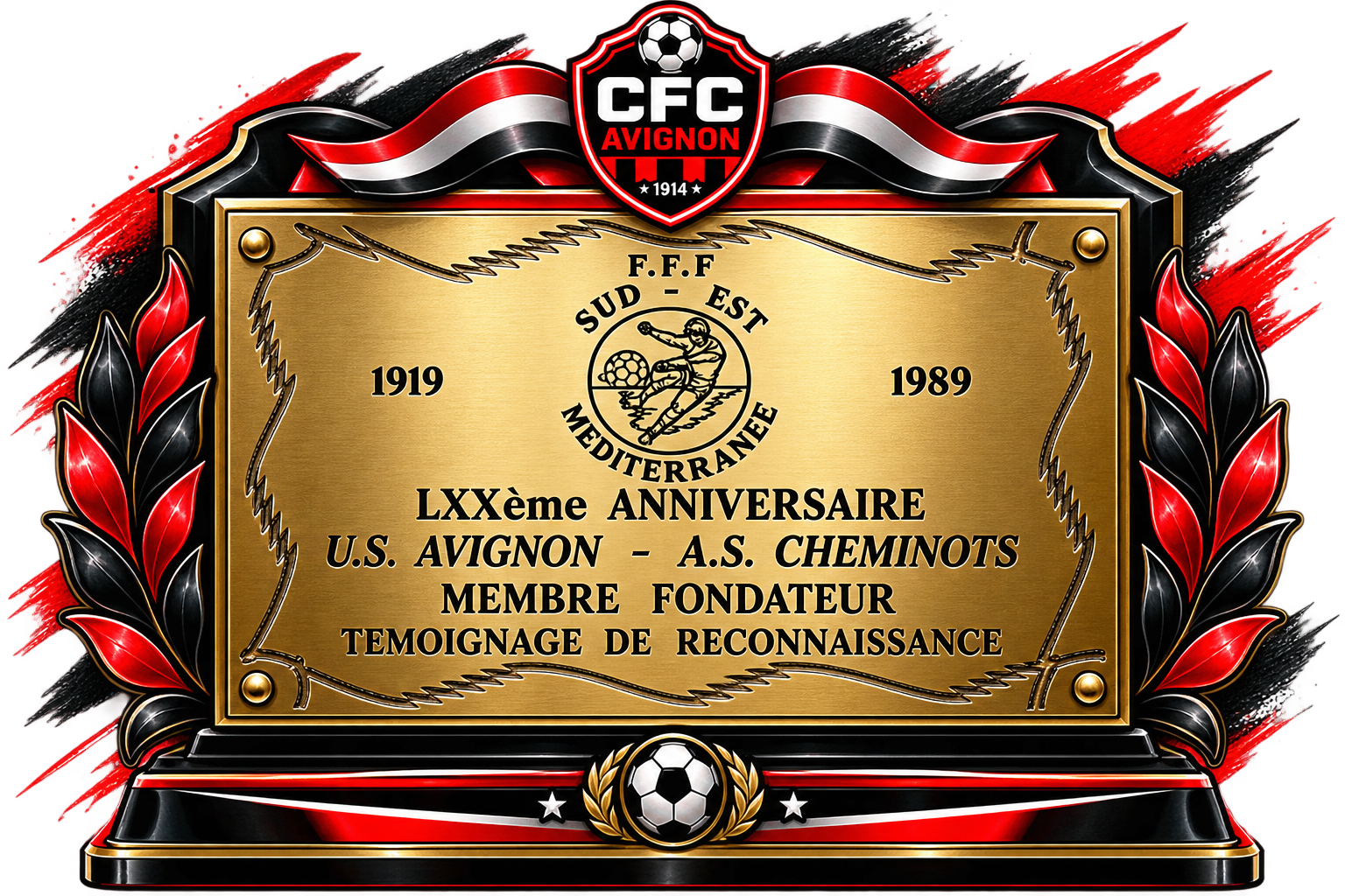 Plaque historique de membre fondateur